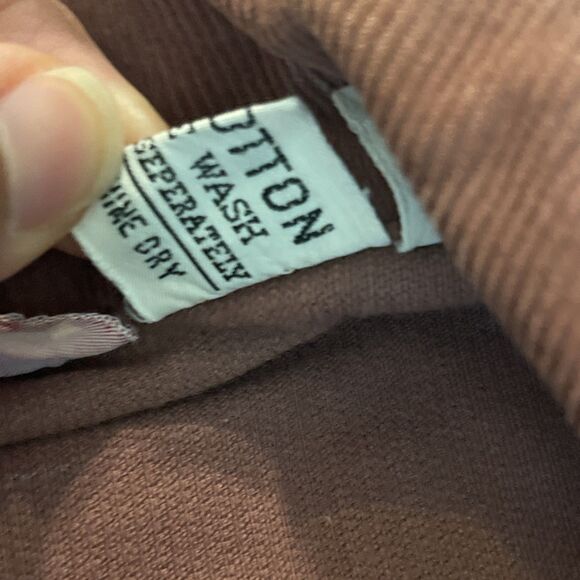 VTG Coverall Jumpsuit Womens M Corduroy Flare Wide Leg Groovy 70s Retro Brown - Picture 7 of 16